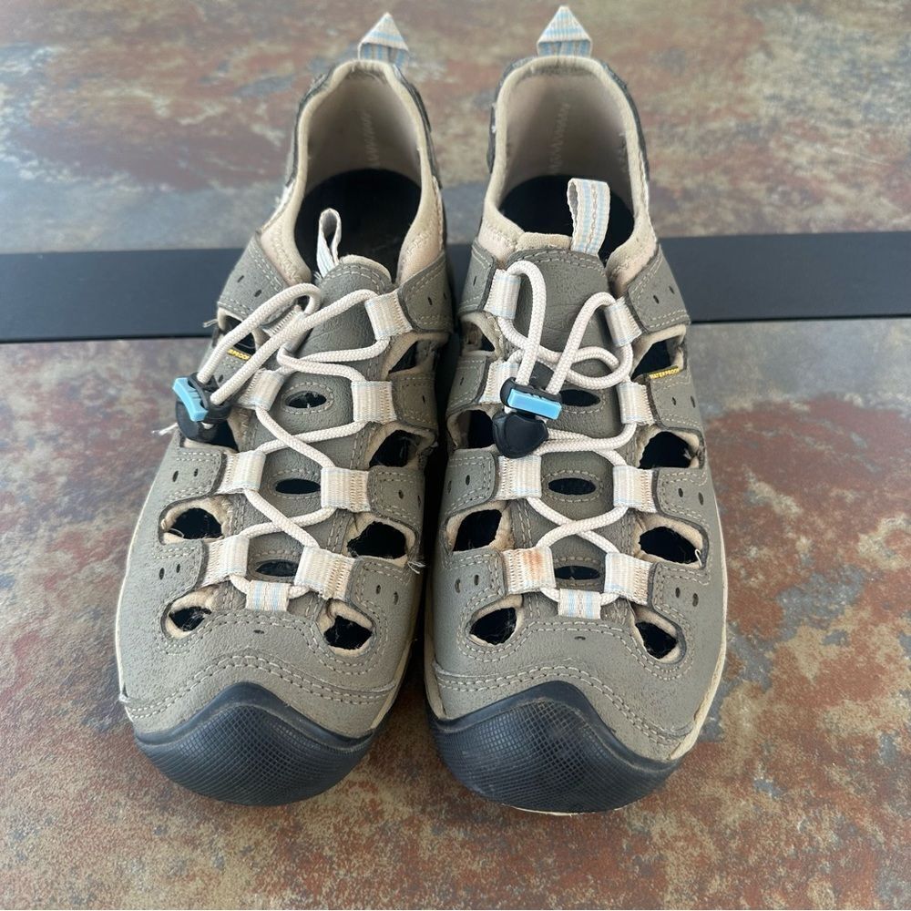 Keen Butte Hiking Fishermen Sandals Brindle Waterproof Tan 5237 BRAB Women Sz  9 - Picture 4 of 8